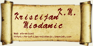 Kristijan Miodanić vizit kartica